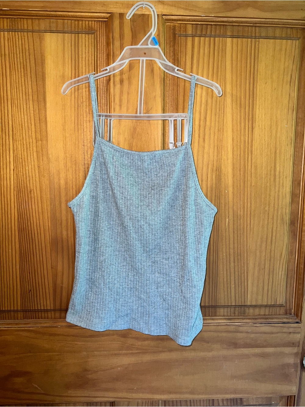 American Eagle Outfitters Light Gray Ribbed Camisole Tank